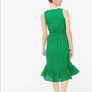 J Crew Kelly Green Eyelet Dress